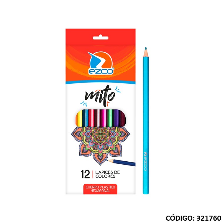 Lapiz/color ezco mito x12 largos
