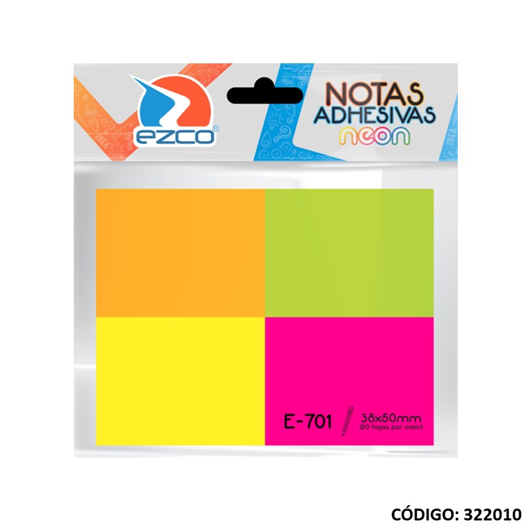 Nota-ad ezco 38x50mm. neon e-701