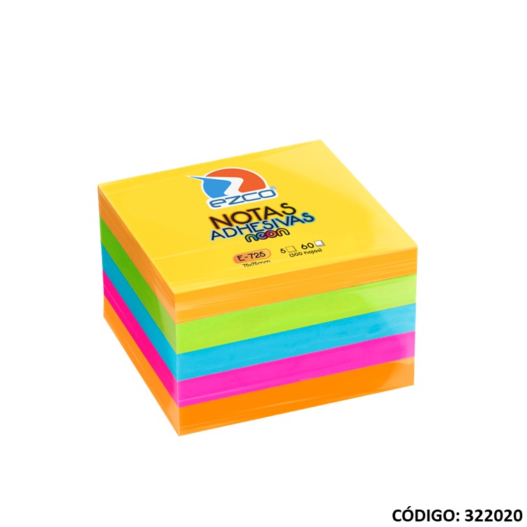 Nota-ad ezco 75x75mm. neon e-725