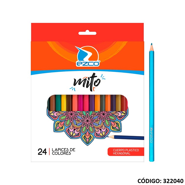 Lapiz/color ezco mito x24 largos