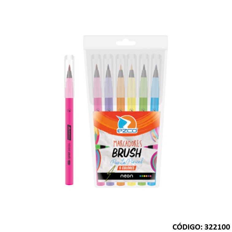 Fibra pincel ezco neon