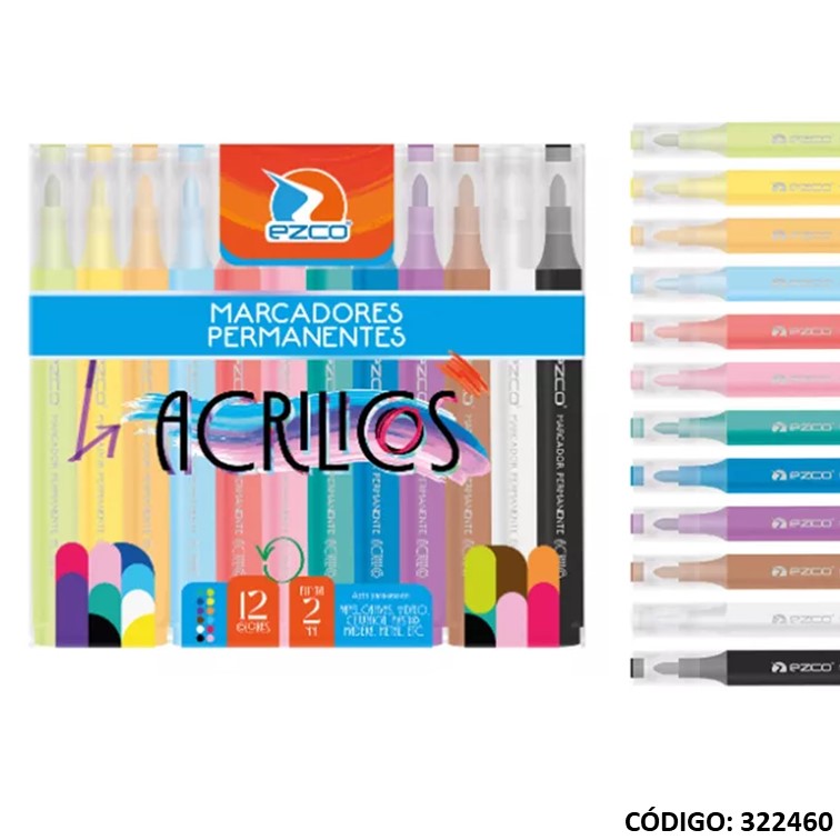 Marcador ezco acrilico permanente