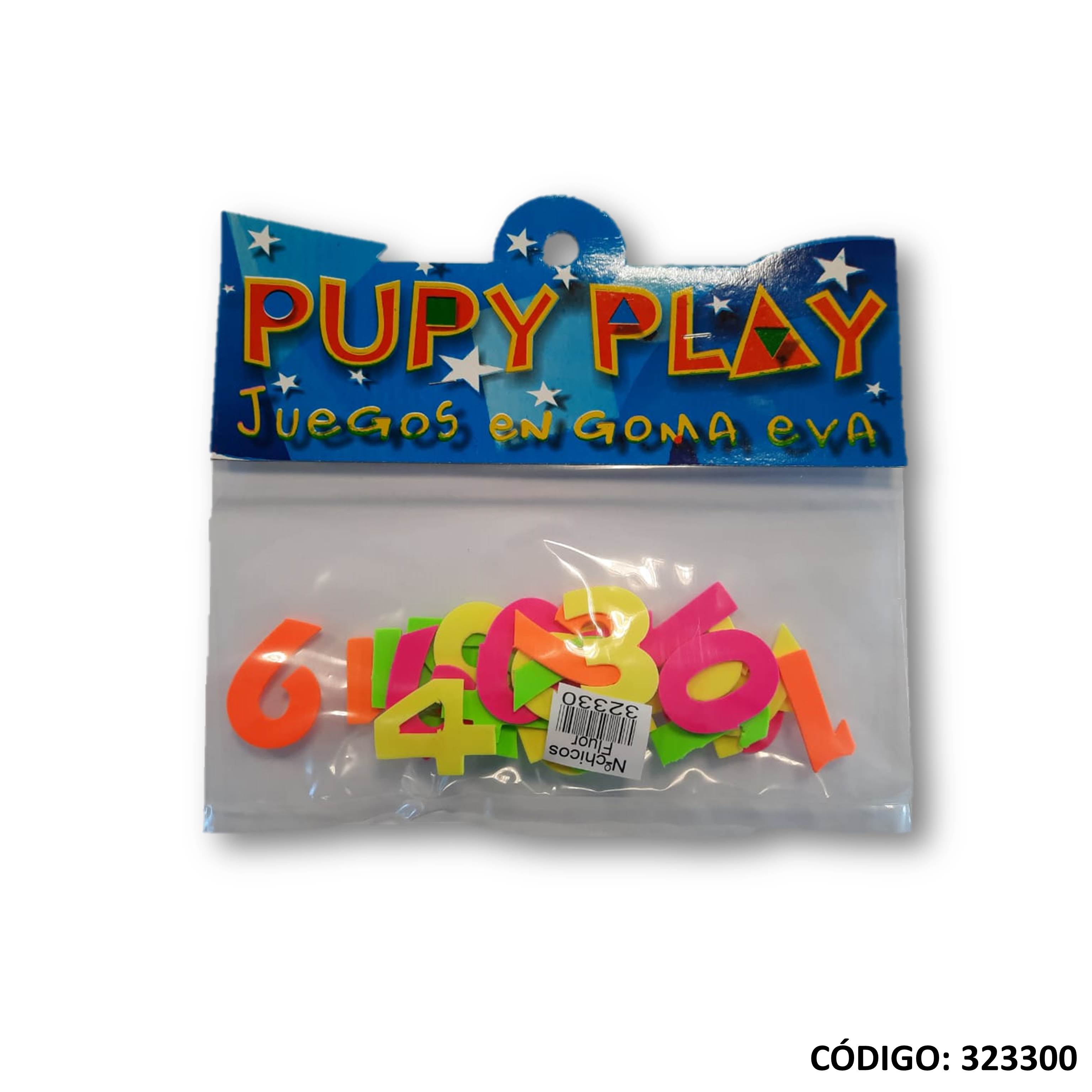 Goma-eva p. play numeros chicos fluo
