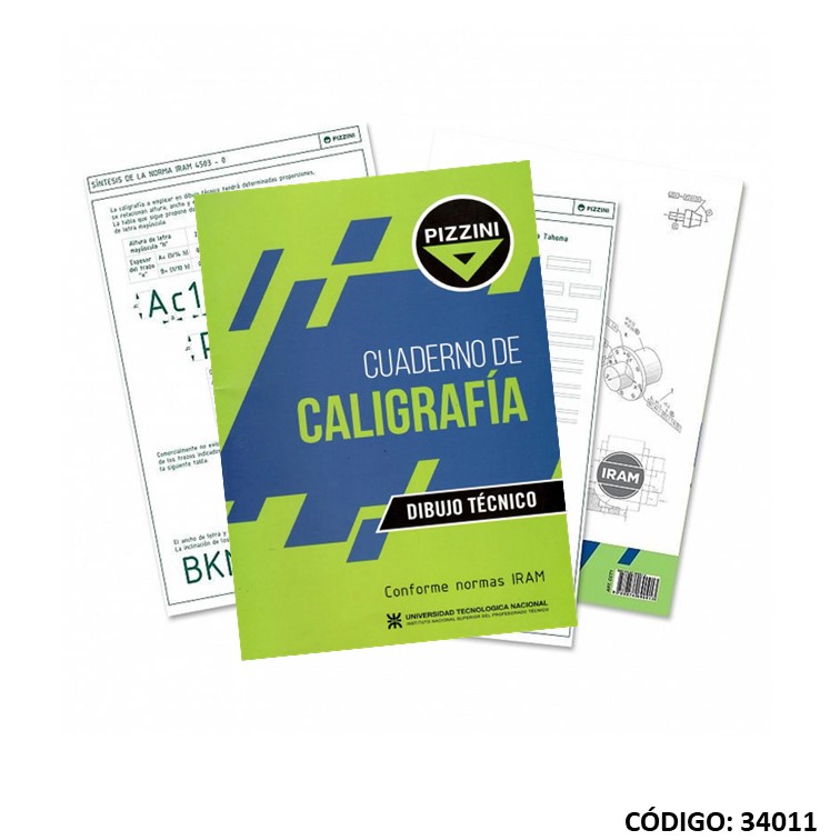 Cuaderno a4 t/b caligrafia pizzini dib. tec
