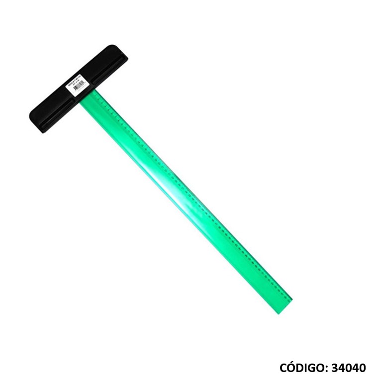 Regla t pizzini plastica 60cm