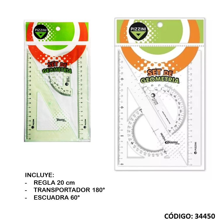 Set geomet. pizzini x3piezas4113 20cm