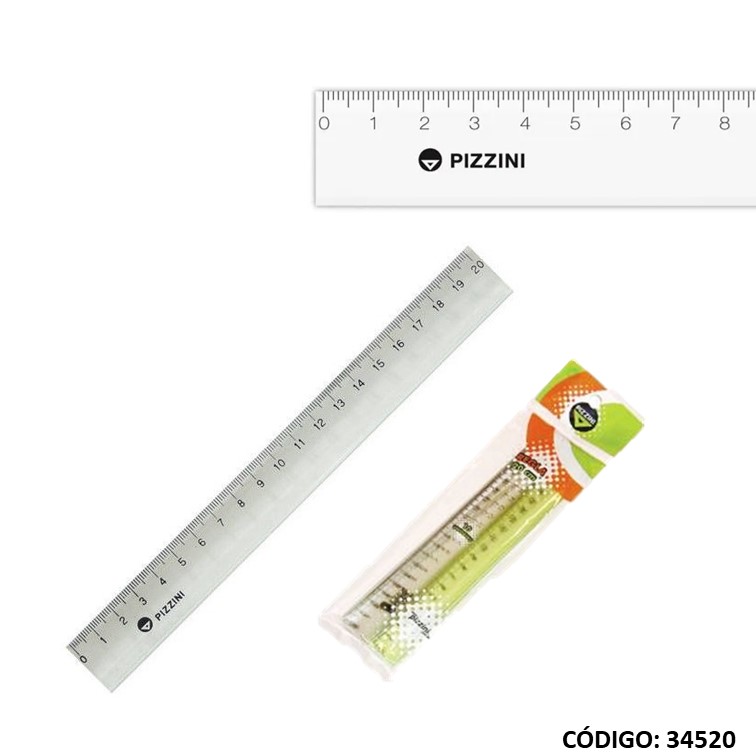 Regla pizzini acrilica 20cm