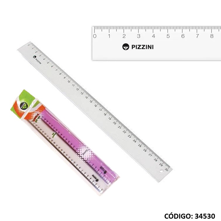 Regla pizzini acrilica 30cm