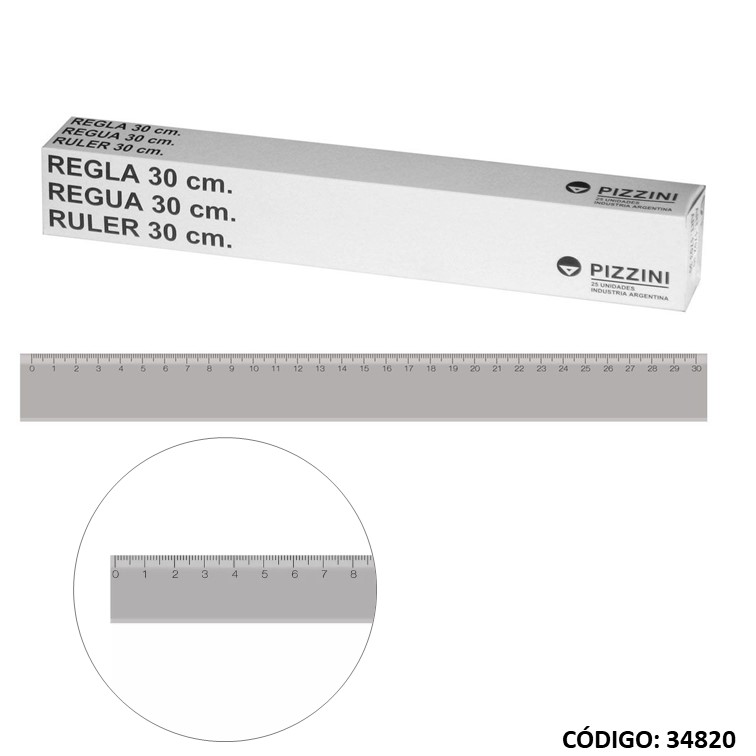 Regla pizzini eco humo 30cm