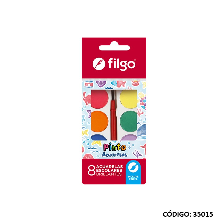 Acuarela filgo pinto x8 colores