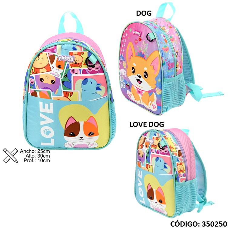 Mochila jardín phi phi 12"" dog/love dog 125105/7