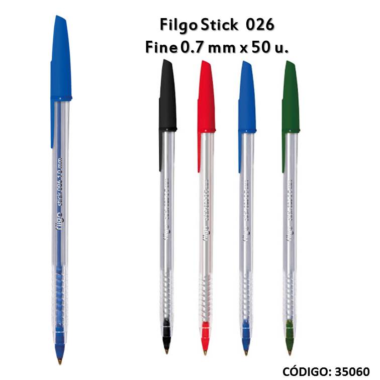 Bolígrafo filgo stick 025 0.7 (20/40) colores