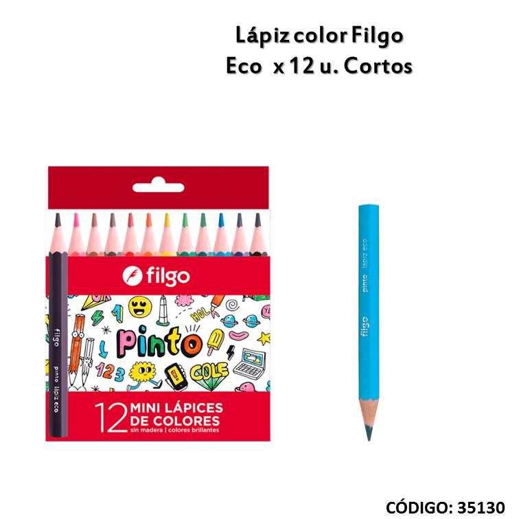 Lapiz/color filgo eco x12 cortos