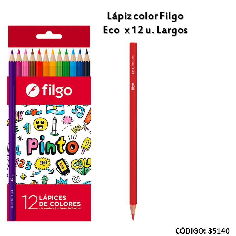 Lapiz/color filgo eco x12 largos