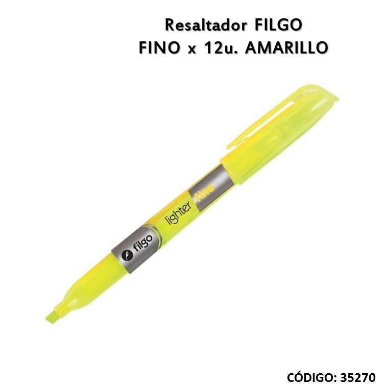 Resaltador filgo fino amarillo