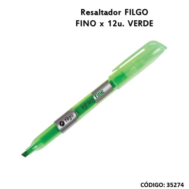 Resaltador filgo fino verde