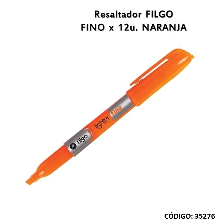 Resaltador filgo fino naranja