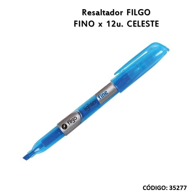 Resaltador filgo fino celeste