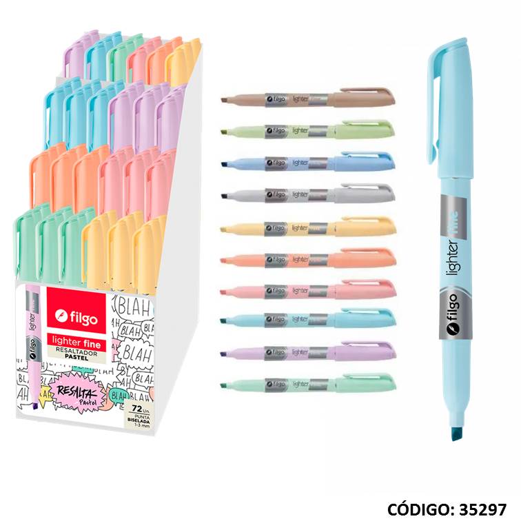 Exhibidor resaltador filgo fino pastel