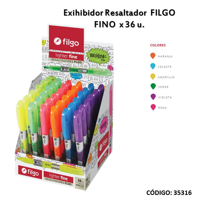 Exhibidor resaltador filgo fino