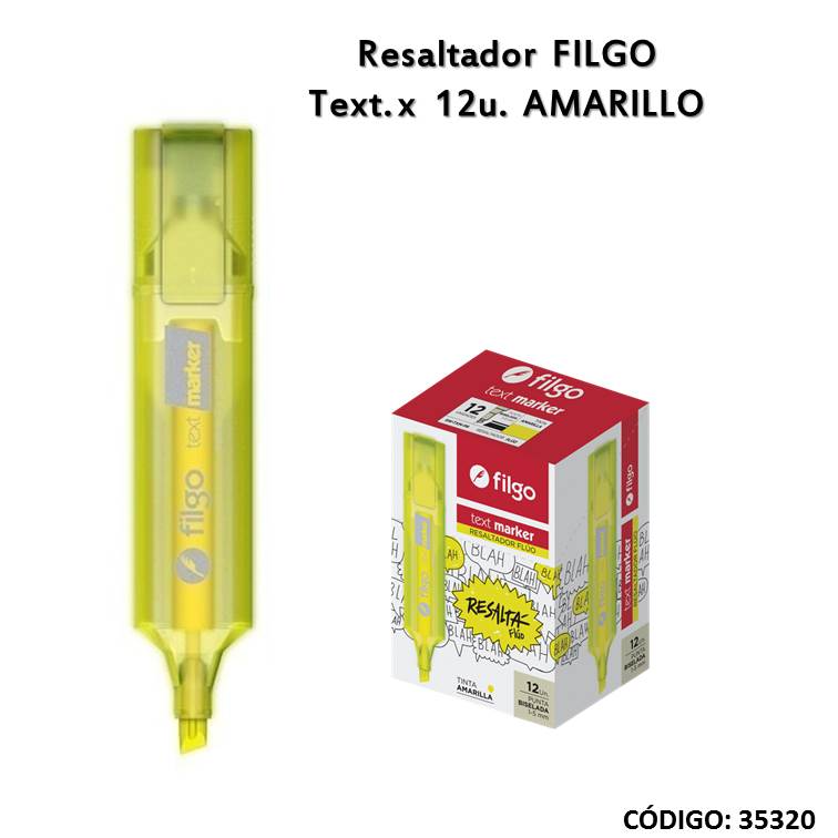 Resaltador filgo text. amarillo