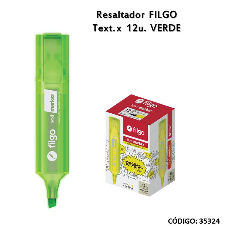 Resaltador filgo text. verde
