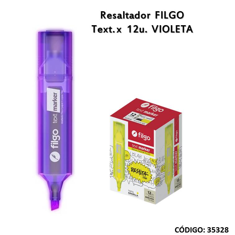 Resaltador filgo text. violeta