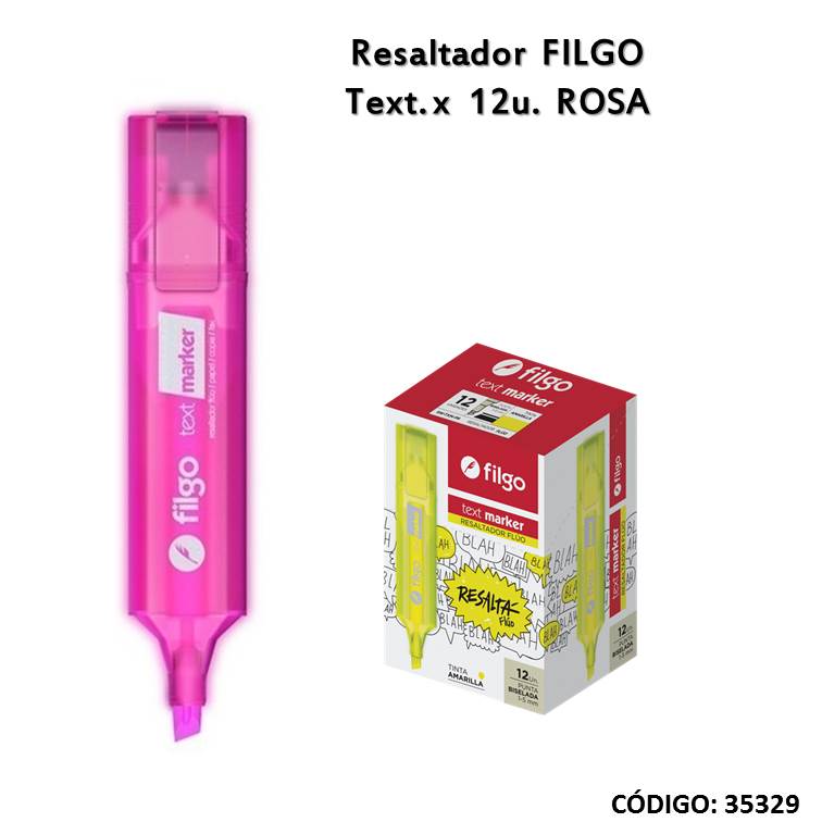 Resaltador filgo text. rosa