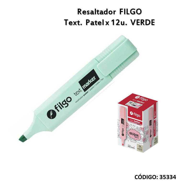 Resaltador filgo text. pastel verde