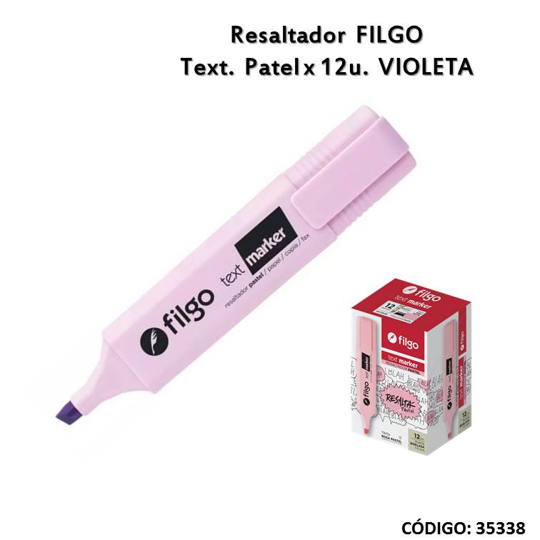 Resaltador filgo text. pastel violeta
