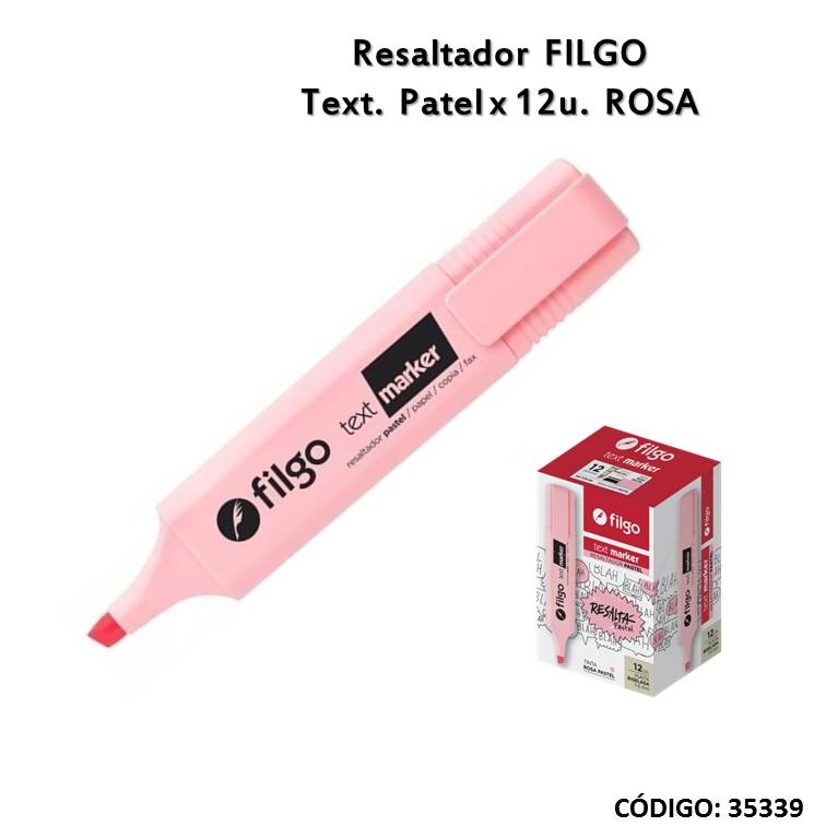 Resaltador filgo text. pastel rosa