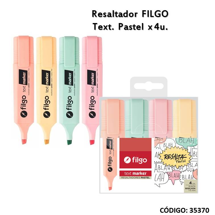 Resaltador filgo text. pastel