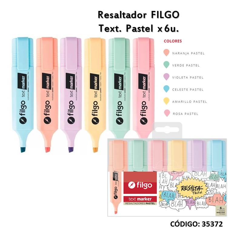 Resaltador filgo text. pastel