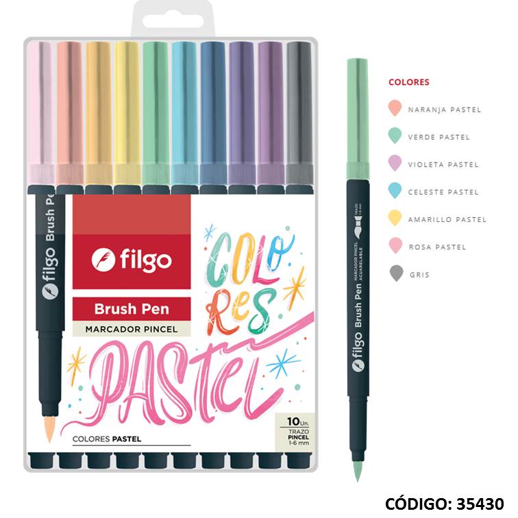 Fibra pincel filgo surtido pastel