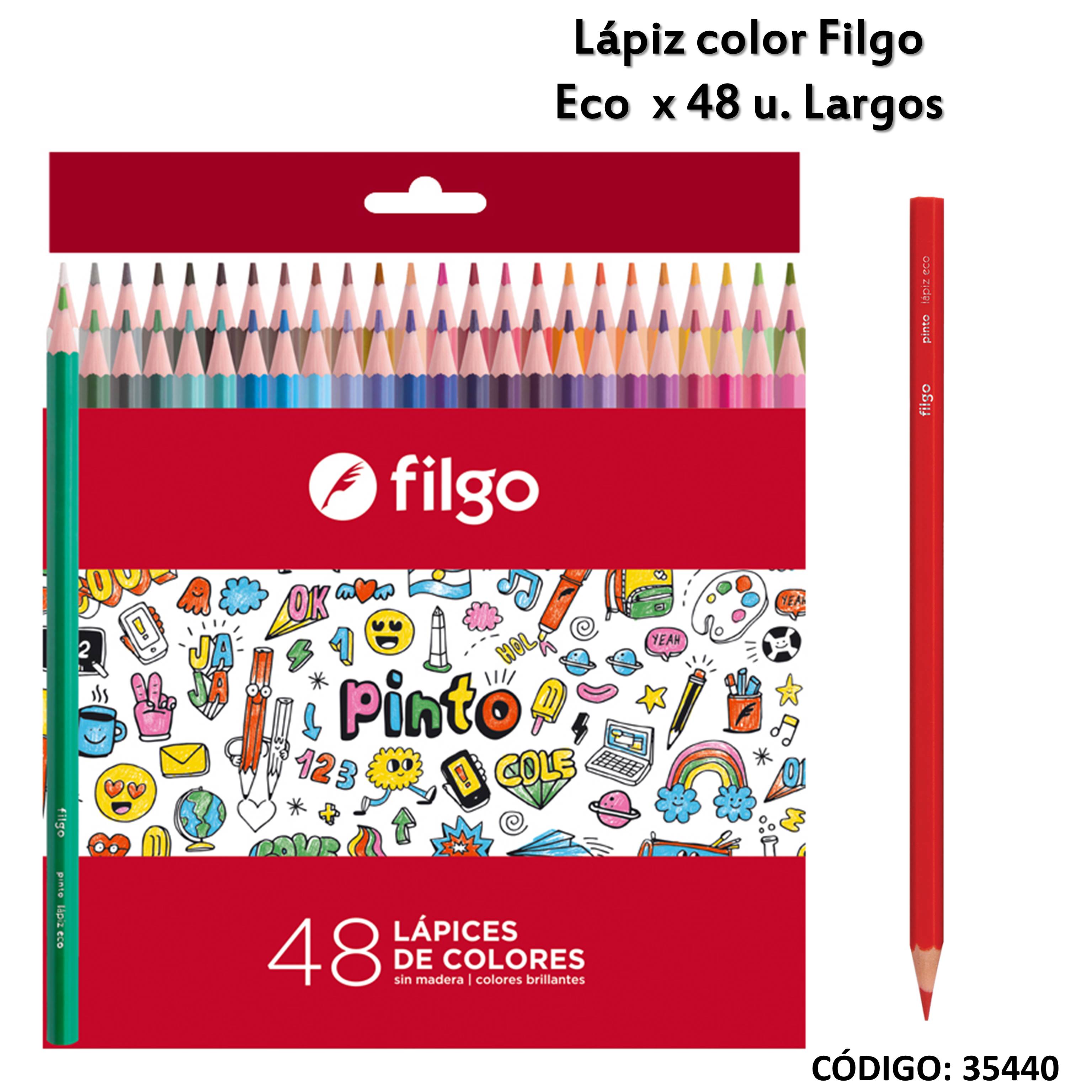 Lapiz/color filgo eco x48 largos