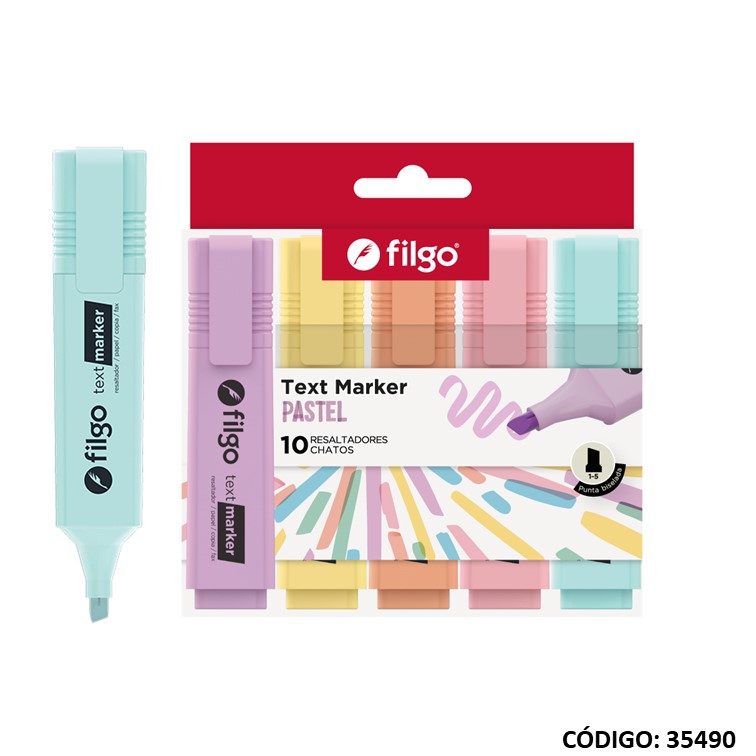 Resaltador filgo text. pastel