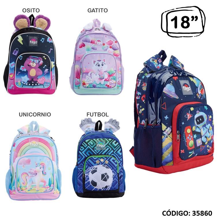 Mochila filgo 18"" air fantasía