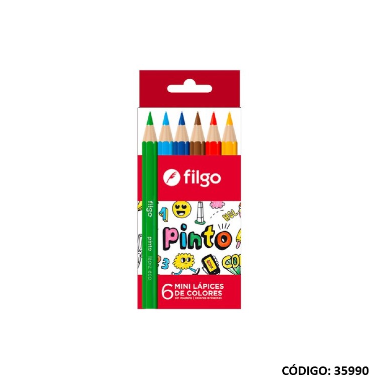 Lapiz/color filgo eco x6 cortos