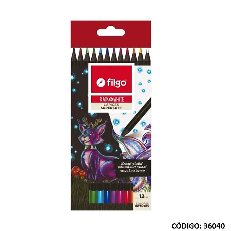 Lapiz/color filgo supersoft x12 largos