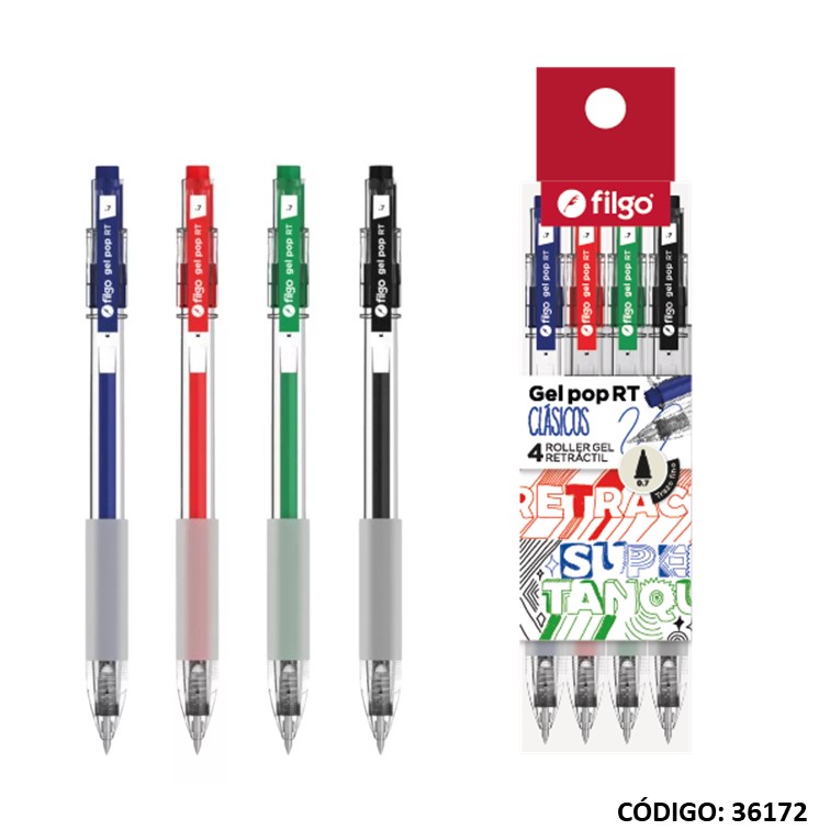 Roller filgo gel pop retractil 0.7mm