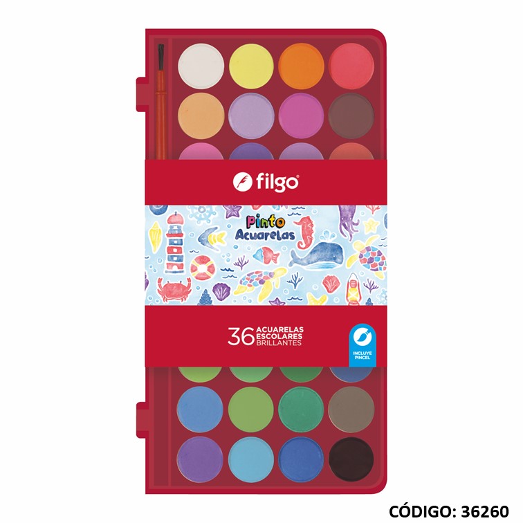 Acuarela filgo pinto x36 colores
