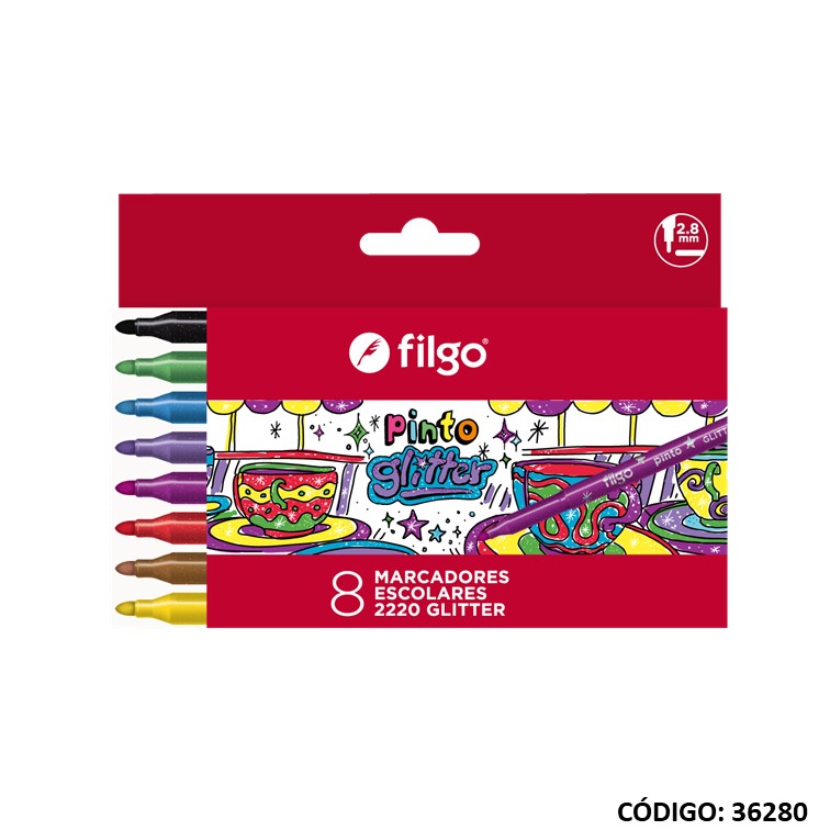 Fibra filgo 2220 con acabado glitter largas