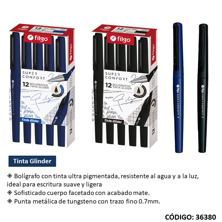 Bolígrafo filgo super confort az/ne
