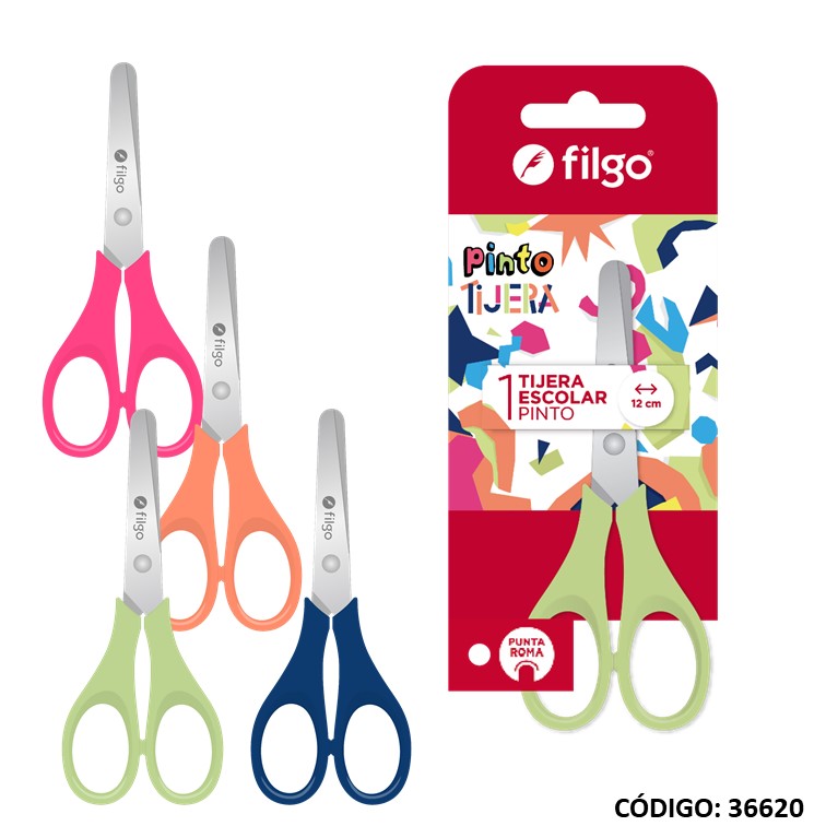Tijera filgo escolar pinto 13 cm