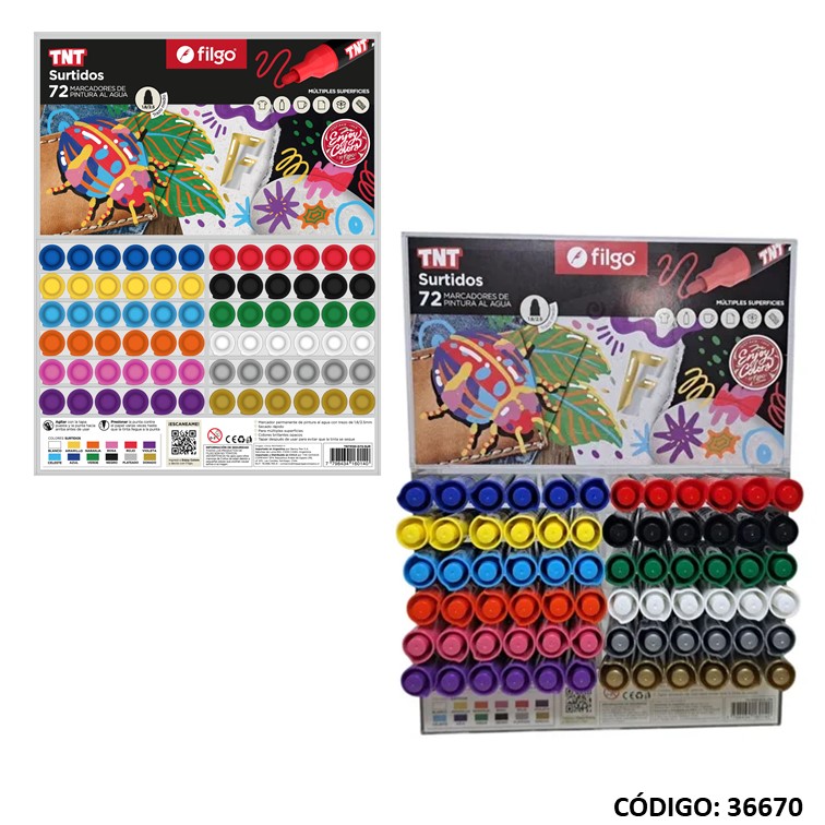 Marcador filgo pintura al agua tnt 3.0 surtido