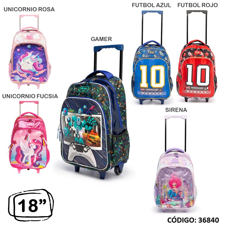 Mochila carro filgo 18"" starpak fantasía