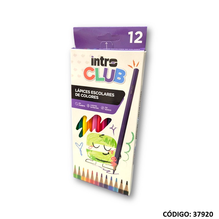Lapiz/color intro club x12 largos