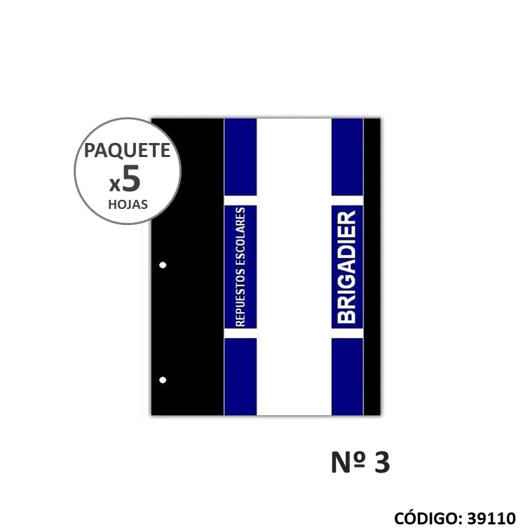 Repuesto 3 dibujo brigadier negro
