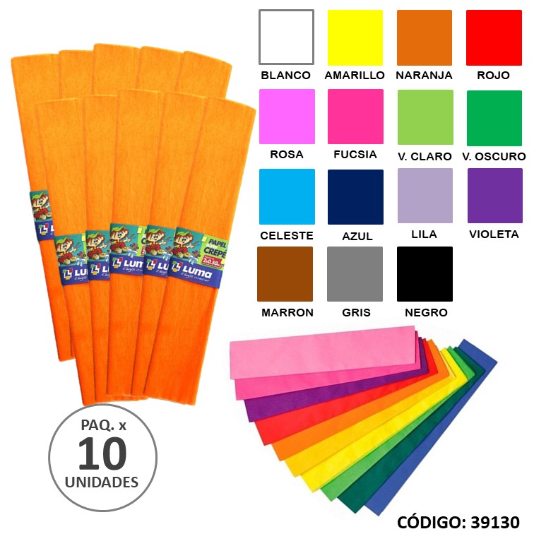Papel crepe color