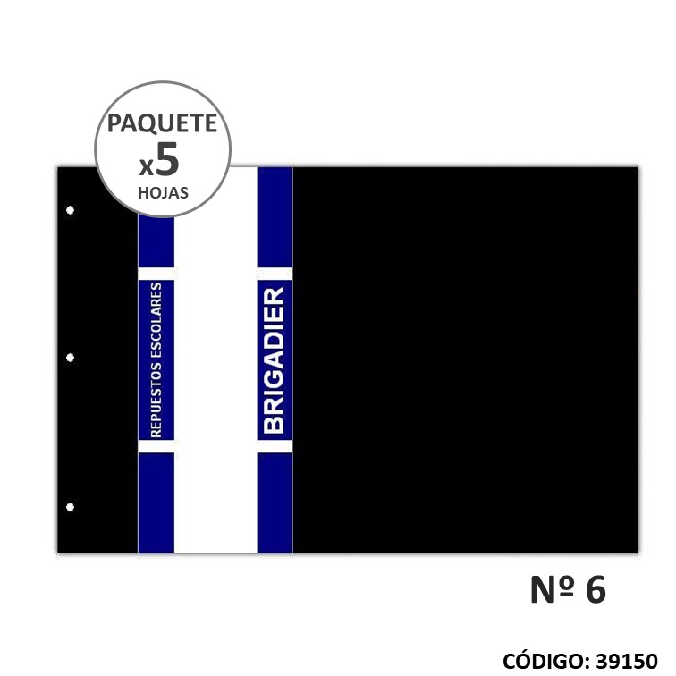 Repuesto 6 dibujo brigadier negro